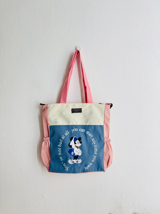IMPORTED TOTEBAG PINK MOUSE